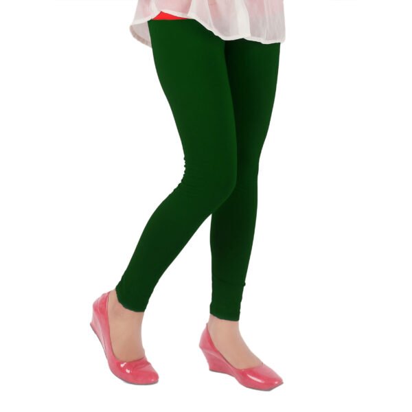Pakistan green ankle length leggings by Tarsi