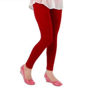 Dark red colour ankle length leggings by Tarsi