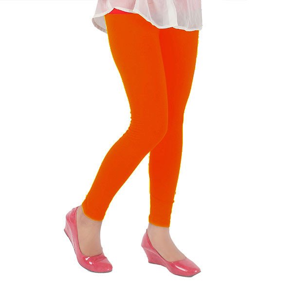 Orange Ankle length leggings by Tarsi, product photo.