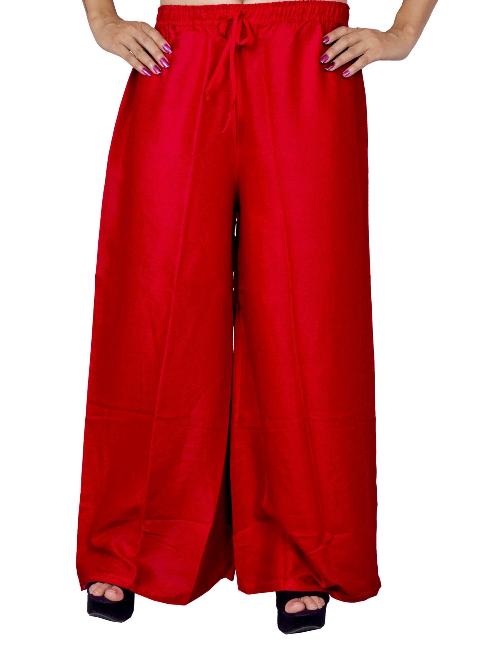 Palazzo pants red sales colour