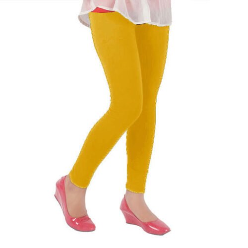 Mustard colour ankle length leggings by Tarsi