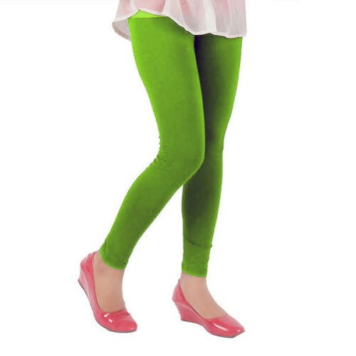 Mehndi colour ankle length leggings by Tarsi