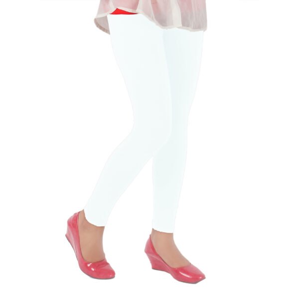 Pure White colour Leggings by Tarsi